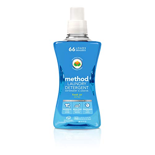 Image of Method Liquid Laundry Detergent, Fresh Air, 66 Loads Per Bottle, Biodegradable Formula, Plant-Based Stain Remover, 53.5 Fl Oz (Pack of 2)