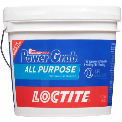 Image of Loctite Power Grab Express All Purpose Construction Adhesive, White, 1 gallon Tub, 4 Pack