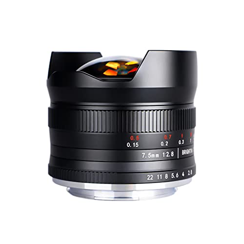 7.5mm F2.8 II Ultra Wide-Angle Fisheye Manual Focus APS-C Mirrorless Camera Lens for M43