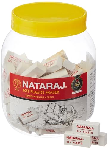 Image of Nataraj 621 Plasto Eraser Regular Jar, White