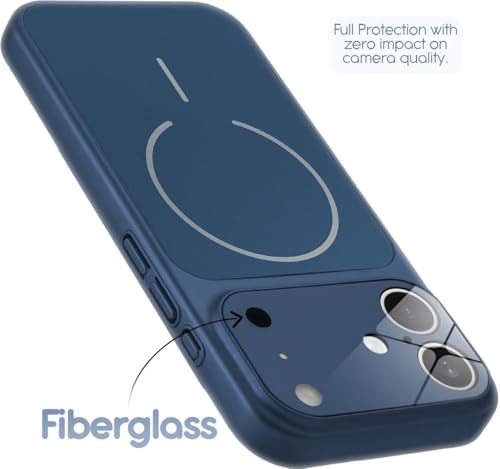 Image of for iPhone 16 |Convert to 17 pro /17 Pro Max Style Premium Back Glass Converter Cover Magnetic Case for iPhone 16 (Blue)