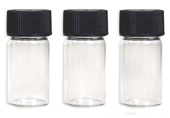 ToolUSA 100-Piece Glass Vials Set with Leak-Proof Caps | 1" 2.5 cm x 9/16" 1.4 cm | Ideal for Gem Display, Lab Samples & Entomology Studies