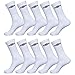 UMBRO Chaussette Homme Sport Tissage avec Coussinés - Lot de 10 - Chaussettes Hautes Homme, Tennis, Respirantes, Blanc, 39-42