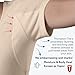 Women's Sweatproof Undershirt - Scoop Neck T-Shirt with Underarm Sweat Pads - Slim Fit - Aluminum-Free Alternative - Beige - X-Small