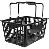 Healifty Großer Einkaufskorb aus Kunststoff, 39 x 29 x 20 cm, tragbarer Lebensmittelkorb mit Griff, verdicktes Design für Supermarkt und Obstgeschäfte