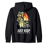 Photo Gallery surf just keep surfing surfer vintage felpa con cappuccio Photo Gallery surf just keep surfing surfer vintage felpa con cappuccio