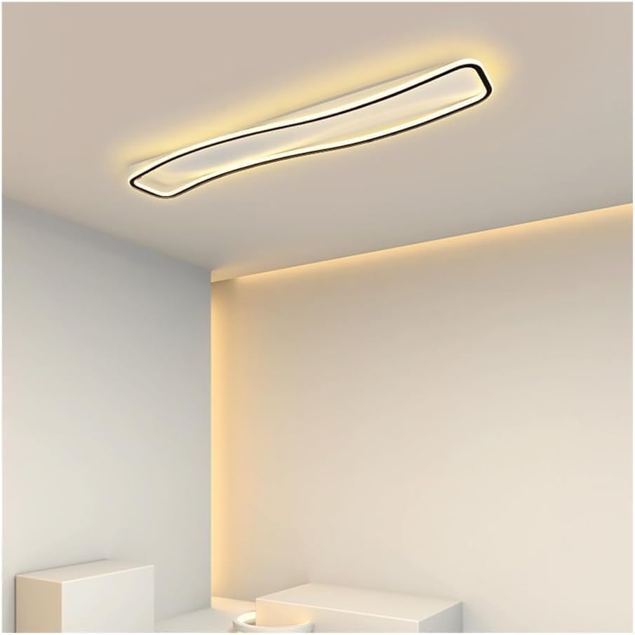 Plafonnier long minimaliste linéaire QTHWB à intensité variable pour couloir