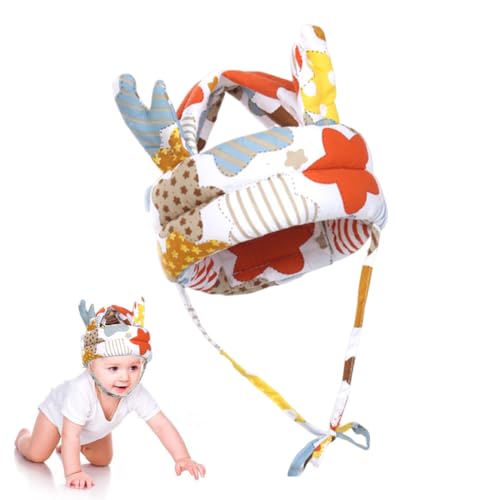 Casco Neonato Primi Passi Bambino Infantili Cappello di Testa I Regolabile Sicurezza Casco per Bambini da 6 a 24 mesi