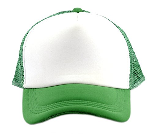 Image of NYFASHION101 Plain Mesh Trucker Hat - Breathable 6-Panel Daily Snapback Cap, Customizable Ideal for DIY Embroidery & Patches