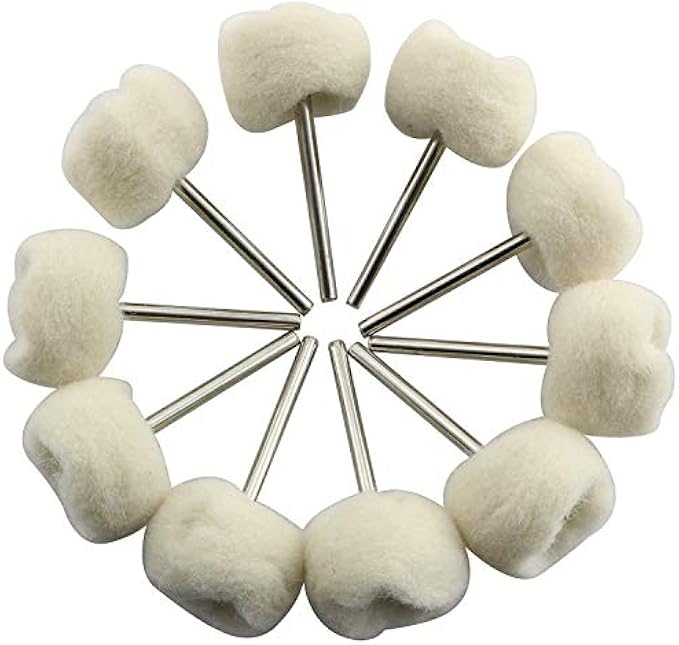 Magic&shell 20PCS Polishing Wheel Set Mounted Soft Fine Cotton Polishing Buff Wheel 1/8" Shank for Dremel Rotary Tools