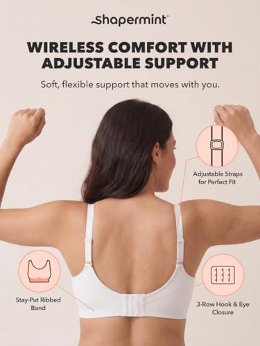 SHAPERMINT Wireless Bras for Women, Seamless Comfort Bra, Everyday Support - image 8
