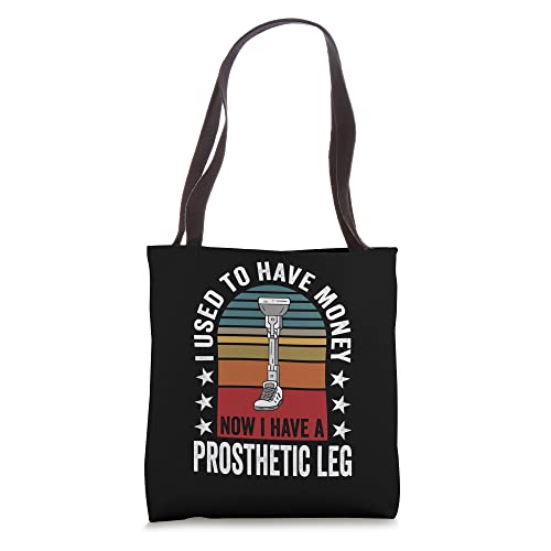 Leg Prosthesis & Leg Amputation Design Leg Prosthetic Tote Bag
