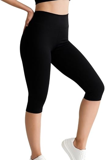 ALYA UNDERWEAR Diz Alt  Kapri Tayt Y ksek Bel Likral  Parlak Dalg  Kuma
