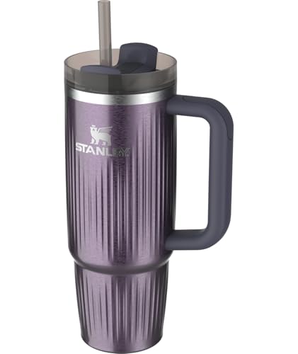 Image of STANLEY Quencher H2.0 Tumbler with Handle and Straw 30 oz | Flowstate 3-Position Lid | Cup Holder Compatible for Travel | Insulated Stainless Steel Cup | BPA-Free | Fluted Wisteria Shine