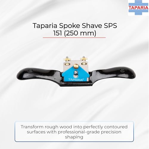 Image of Taparia Spoke Shave SPS 151 (250 mm) - Precision Woodworking Tool with Carbon Steel Blade, Brass Adjustment Screws and Contoured Ergonomic Handle
