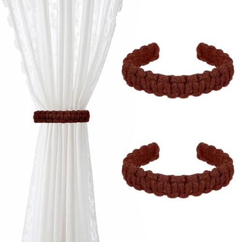 Ptwola 2 Pack Curtain Tiebacks Linen