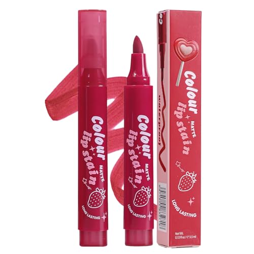 Lnhgh - Lápiz para labios (tinta resistente al agua, brillante, resistente a las manchas, pigmentación, suministros de maquillaje para viajes, fiesta diaria
