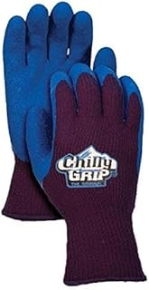 Red Steer Chilly Grip A311 Black/Blue X-Small Acrylic Full Fingered Work & General Purpose Gloves - Rubber Foam Coating - Rough Finish - A311-XS [PRICE is per PAIR]