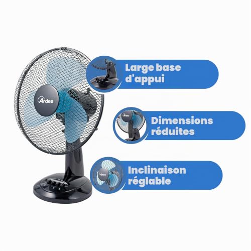 Ventilateur de table Ardes 30 cm AR5EA30 Easy 30 à 3 vitesses - 4