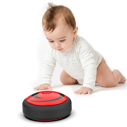 Image of Mirana Baby Air Ball | Hoverball Puck Toy for Kids & Toddlers | USB Rechargeable Type-C Battery Powered Football | Indoor Floating Hover Soccer Ball | Best Gift for Boys and Girls 2-10 Year (Red)