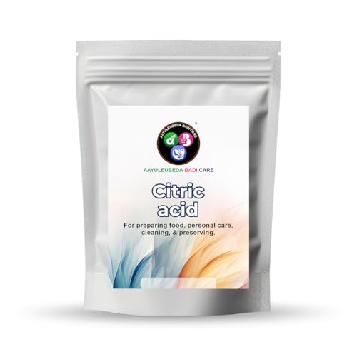 Aayuleubeda Badi Care ABC Citric Acid Powder 100% Pure Food Grade Lemon Crystals Anhydrous Citric Acid Powder For Food Bath Cleaning & Preserving 113gm (4 Oz)
