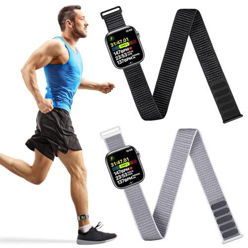 Image of Ankle /Arm Band Compatible with Apple Watch 49 /46 /45 /44 /42 /41 /40 /38mm | Breathable Nylon Ankle Strap Armband for Women Men, Fits iWatch SE Ultra Series 11 10 9 8 7 6 5 4 3 2 1