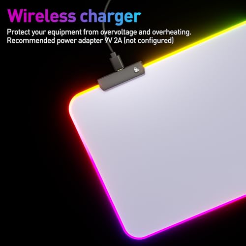 Image of RGB Mousepad Led Mouse Pad, Large Mouse Pad,Led and Big Mouse mat(White)