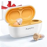 AuyeeSnc集音器高齢者超小型しゅうおんき 耳穴式両耳 USB充電式集音器 音声拡聴器/増幅器 約38倍に音を増幅 簡単操作 5段階音量調節 両親 敬老の日 母の日 父の日 プレゼントバッテリーの持続 左右の耳に装着 イヤーチップ4種類付属 デジタルチップ