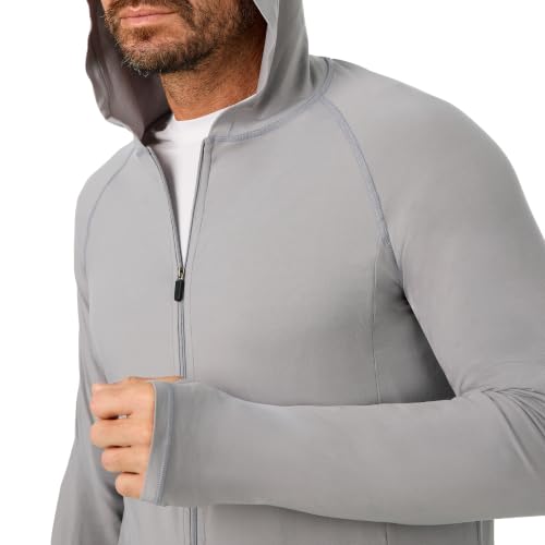 Men’s UPF50 Sun Protection Hoodie Jacket Long Sleeve Zip Up Comfort and Style - Image 3