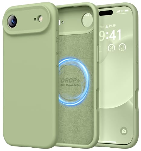 Image of LOVE 3000 Designed for iPhone Air Case, Premium Silicone [Compatible with Magsafe][Soft Anti-Scratch Microfiber Lining] Shockproof Protective Phone Case for Men Women 6.5 inch, Matcha