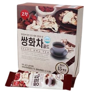 Gohyang Ssang Hwa Tea Gold - Té de hierbas tradicional coreano con azufaifa, canela y raíz de angélica, apoyo inmunológico y refuerzo de energía, 15