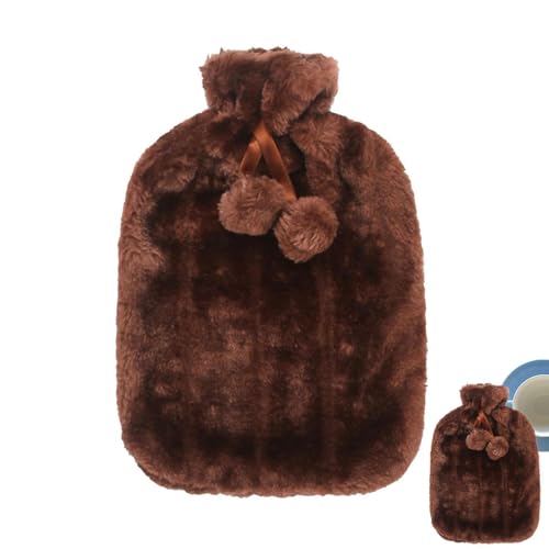 Bouillotte en Peluche Moelleuse et Douce Mignonne pour les Pieds et les Mains Cadeau de Fournitures d'Hiver pour Femmes, Personnes Âgées et Enfants