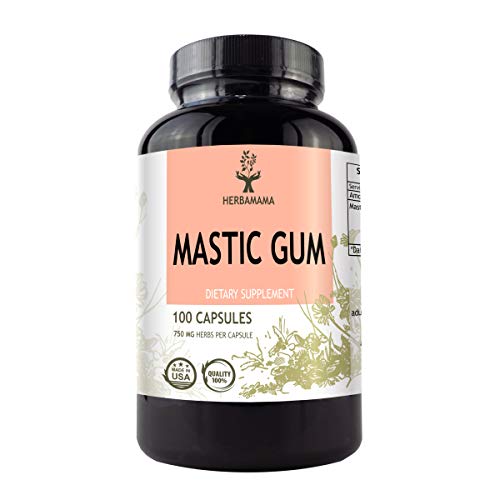 Mastic Gum 100 Capsules 750 mg | Supports Digestive System | Antioxidant |