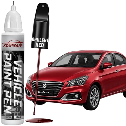Image of XDOTOAR Car Touch Up Paint Pen for Maruti Suzuki Ciaz Opulent Red (WBG) | Factory Color Matched 2K Paint Technology | Car Scratch Remover & Paint Chip Repair | Quick Dry Formula | Rust Protection | 18ml