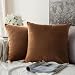 MIULEE Pack of 2, Velvet Soft Soild Decorative Square Throw Pillow Covers Set Cushion Case for Sofa Bedroom Car 18 x 18 Inch 45 x 45 cm