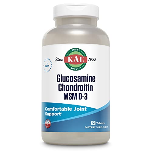 KAL Glucosamine Chondroitin MSM D3, Joint Support Supplement, 1,500 mg