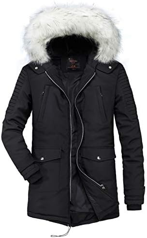 冬のコートメンズ紳士服パーカーフード付き襟ポケットロングソリッドカラー厚い男性コート 最終値下げ