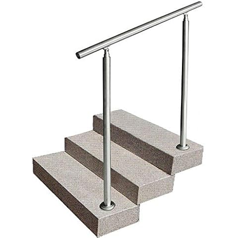 Exterior Handrail Stainless Steel Handrail Set Stair Handrail Floor Mount Garden Handrail Easy Installation Hand Rails for Indoor Railings Outdoor Steps (100cm) Cover