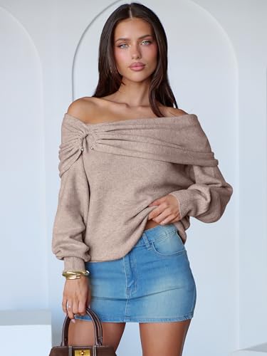 ANRABESS Womens Wool Blend Off The Shoulder Long Sleeve Soft Knit Sweaters 2025 Fall Outfits3