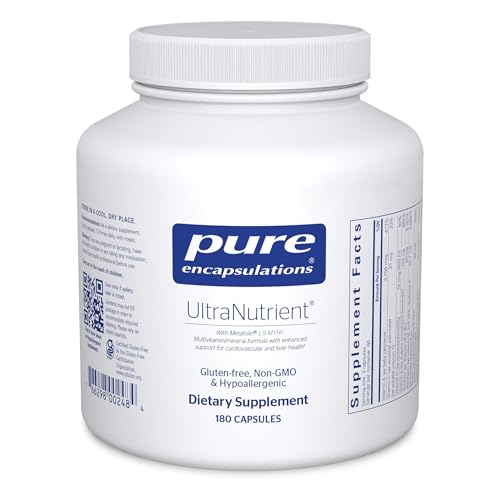 Image of Pure Encapsulations UltraNutrient - Minerals & Multivitamins - Supports Liver & Heart Health* - Supplement for Antioxidants - with Vitamin C, CoQ10 - Non-GMO * Gluten-Free - 180 Capsules