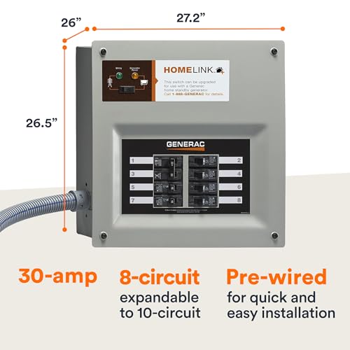 Generac 6853 Homelink Upgradeable 30 Amp Transfer Switch Kit thumb #5