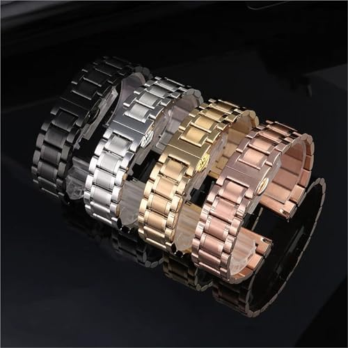 Bracelet montre acier inoxydable 24mm argent solide chic - 7