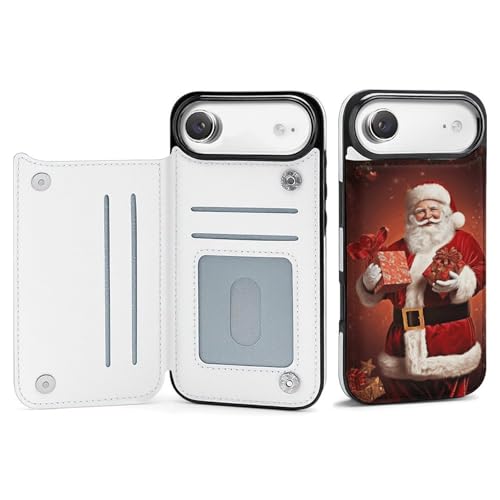 Étui portefeuille haut de gamme iPhone 17 - Coque Noël fine et antichoc