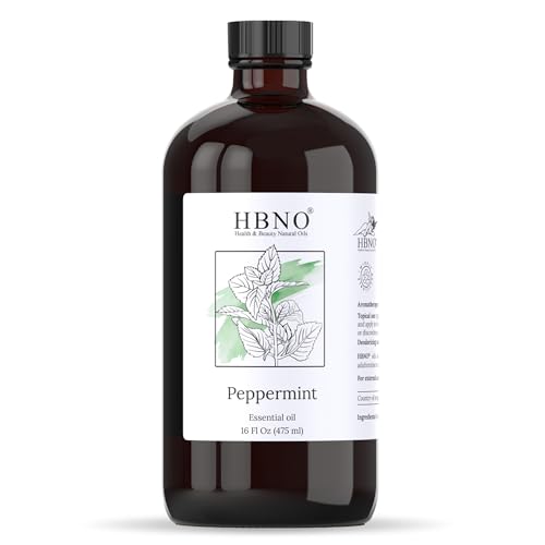 HBNO Peppermint Essential Oil - Huge 16 oz (475ml) Large