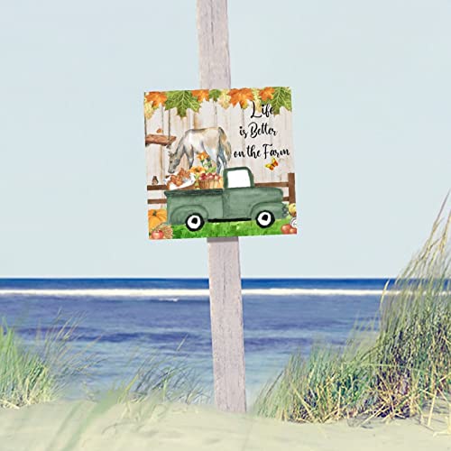 Plaque murale en bois style ferme et déco rétro pour la maison