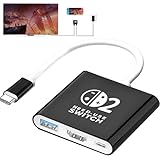 Switch 2用ドック【3in1多機能】スイッチ 2 ドック テレビ接続出力 直接にTV出力 ドック多機能 HDMI 4K@60Hz/USB 3.0/PD100W 急速充電 Type-c充電器Switch 2/Switch/Switch OLED/ノートパソコン/タブレット/スマートフォンなどに対応 旅行 パーティ 出張 持ち運び便利 (ブラック＆ホワイト)