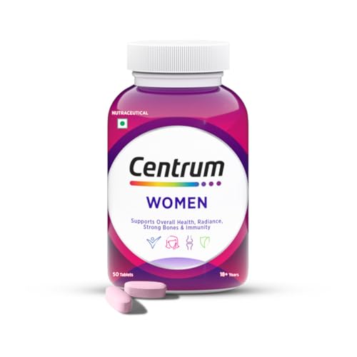 10% OFF on Centrum Women, World's No.1 Multivitamin with Biotin, Vitamin C & 21 vital Nutrients for Overall Health, Radiance, Strong Bones & Immunity (Veg) Pack of 50 tablets 10% OFF on Centrum Women, World's No.1 Multivitamin with Biotin, Vitamin C & 21 vital Nutrients for Overall Health, Radiance, Strong Bones & Immunity (Veg) Pack of 50 tablets