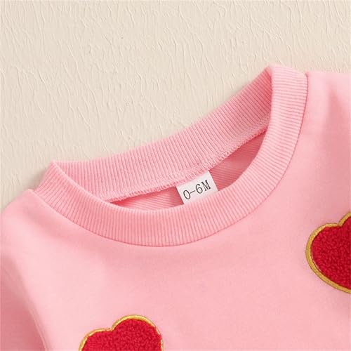 Baby Girls Heart Printed Sweatshirts Toddler Kids Cute Graphic Crewneck Long Sleeve Pullover Sweater Daily Birthday Outfits4
