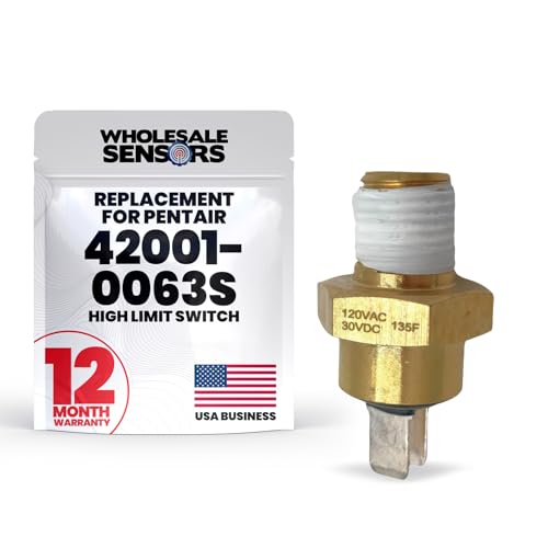 Pentair 42001-0063S Replacement High Limit Switch | 12-Month Warranty & USA Support | Designed for Pool Heater Repair | Easy Installation Switch