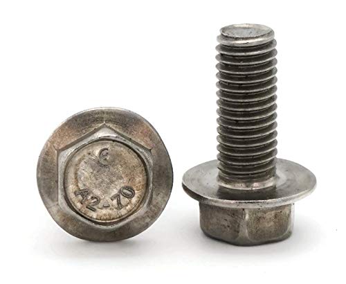 M6 x 1.0 x 20M Hex Flange Bolt FT A2 Stainless Steel - Qty-25